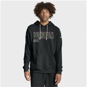 Nike Men's Green Bay Packers Crucial Catch Hoodie Black Size Large New With Tags